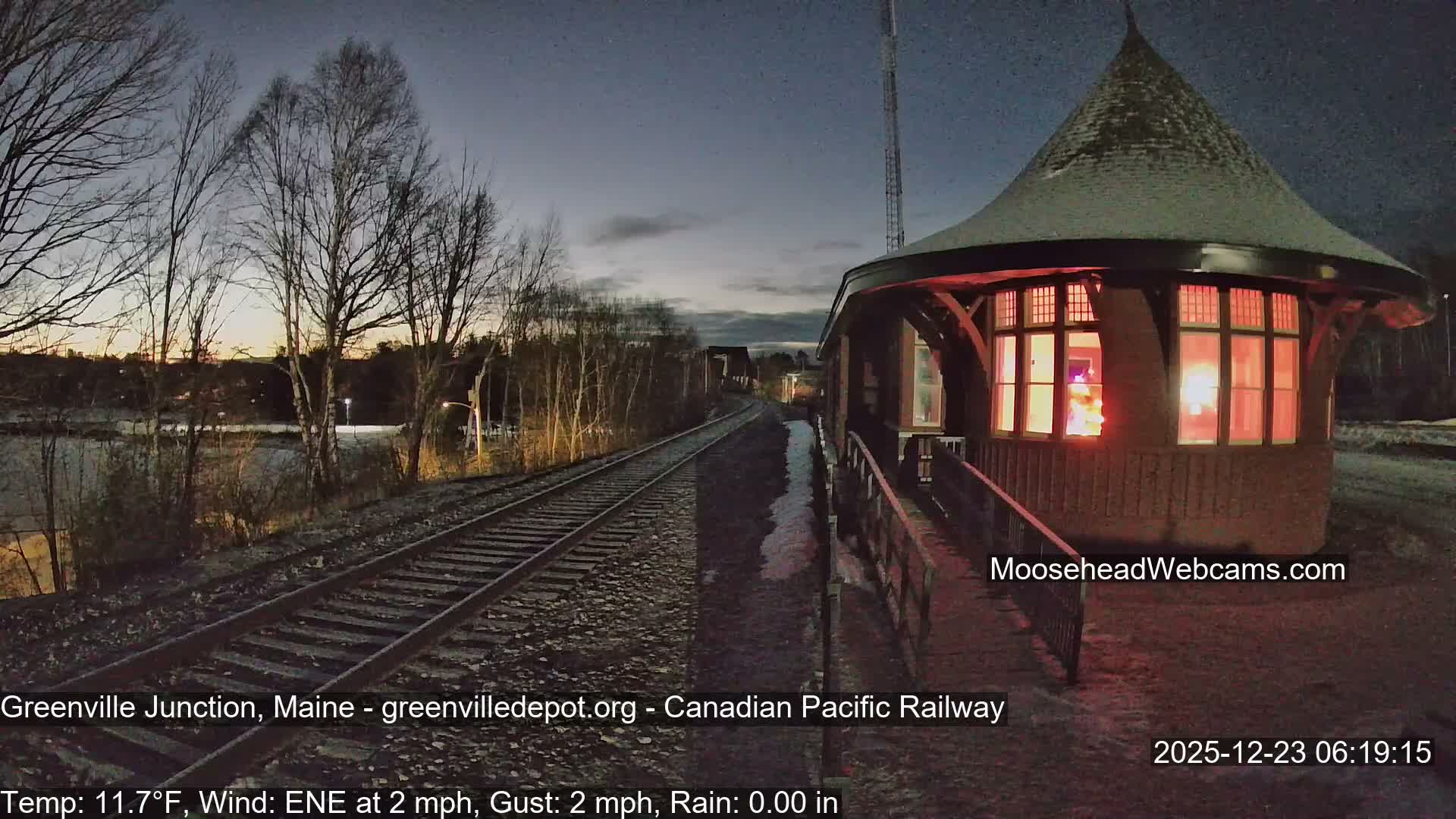Canadian Pacific Railway , Live Cam , Greenville Junction - Greenville , Maine ,USA