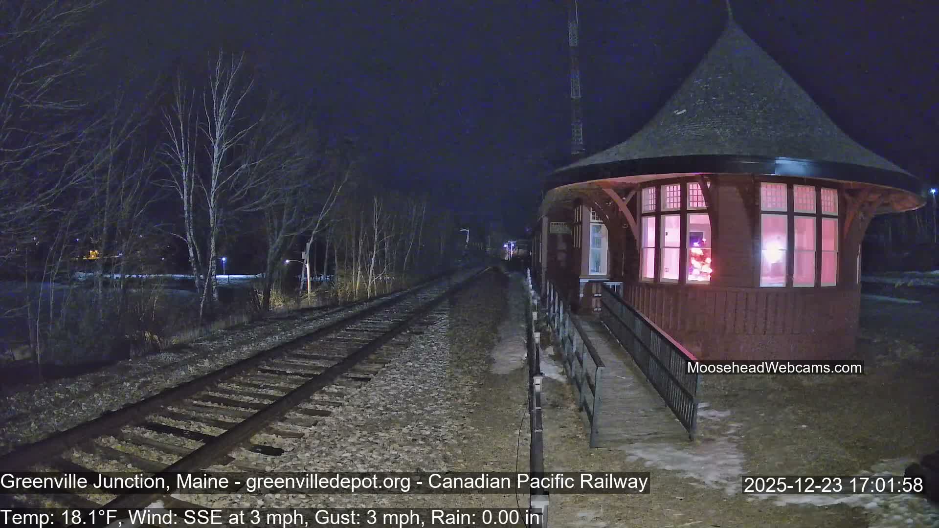 Canadian Pacific Railway , Live Cam , Greenville Junction - Greenville , Maine ,USA