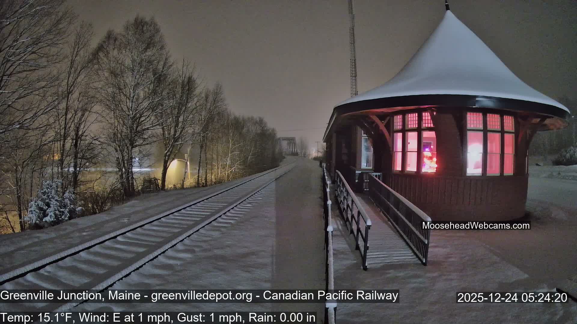 Canadian Pacific Railway , Live Cam , Greenville Junction - Greenville , Maine ,USA