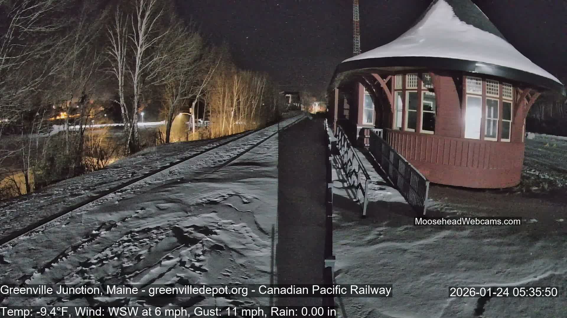 Canadian Pacific Railway , Live Cam , Greenville Junction - Greenville , Maine ,USA