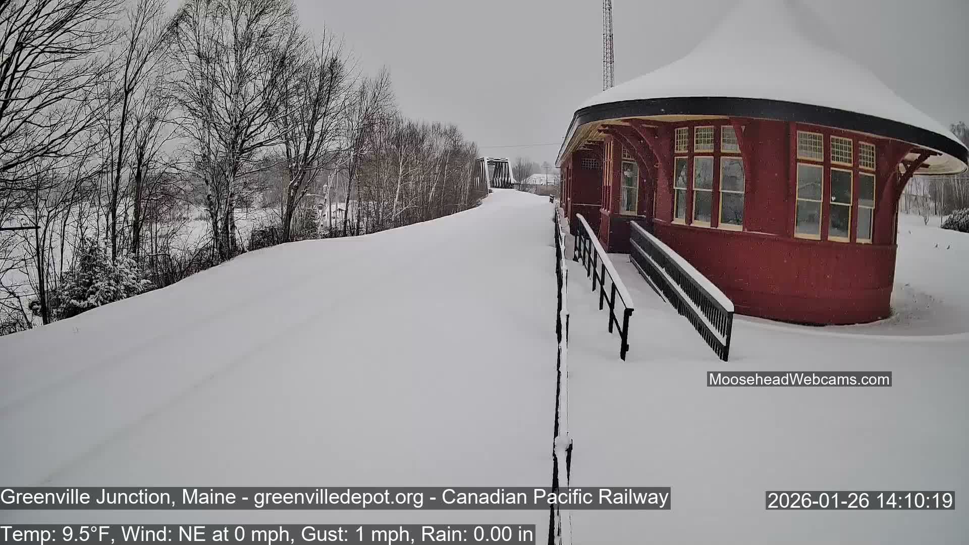 Canadian Pacific Railway , Live Cam , Greenville Junction - Greenville , Maine ,USA