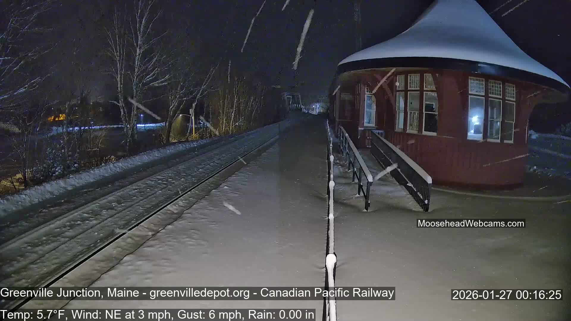 Canadian Pacific Railway , Live Cam , Greenville Junction - Greenville , Maine ,USA