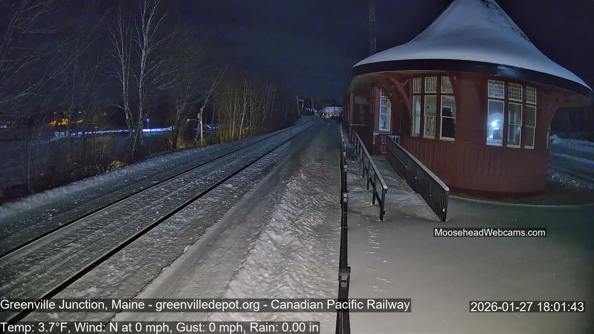 Canadian Pacific Railway , Live Cam , Greenville Junction - Greenville , Maine ,USA