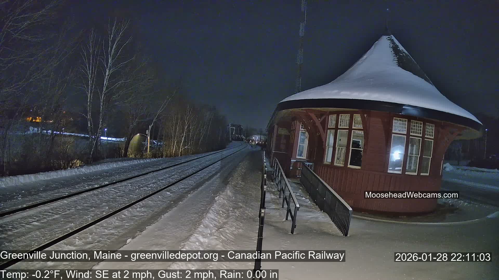 Canadian Pacific Railway , Live Cam , Greenville Junction - Greenville , Maine ,USA