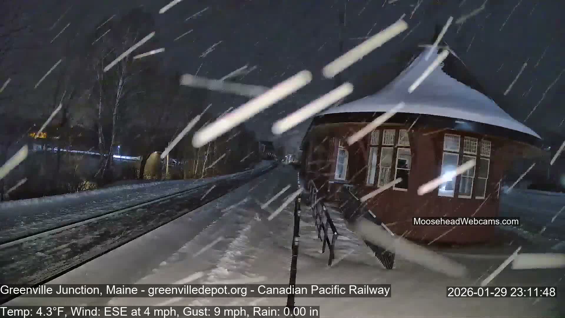 Canadian Pacific Railway , Live Cam , Greenville Junction - Greenville , Maine ,USA