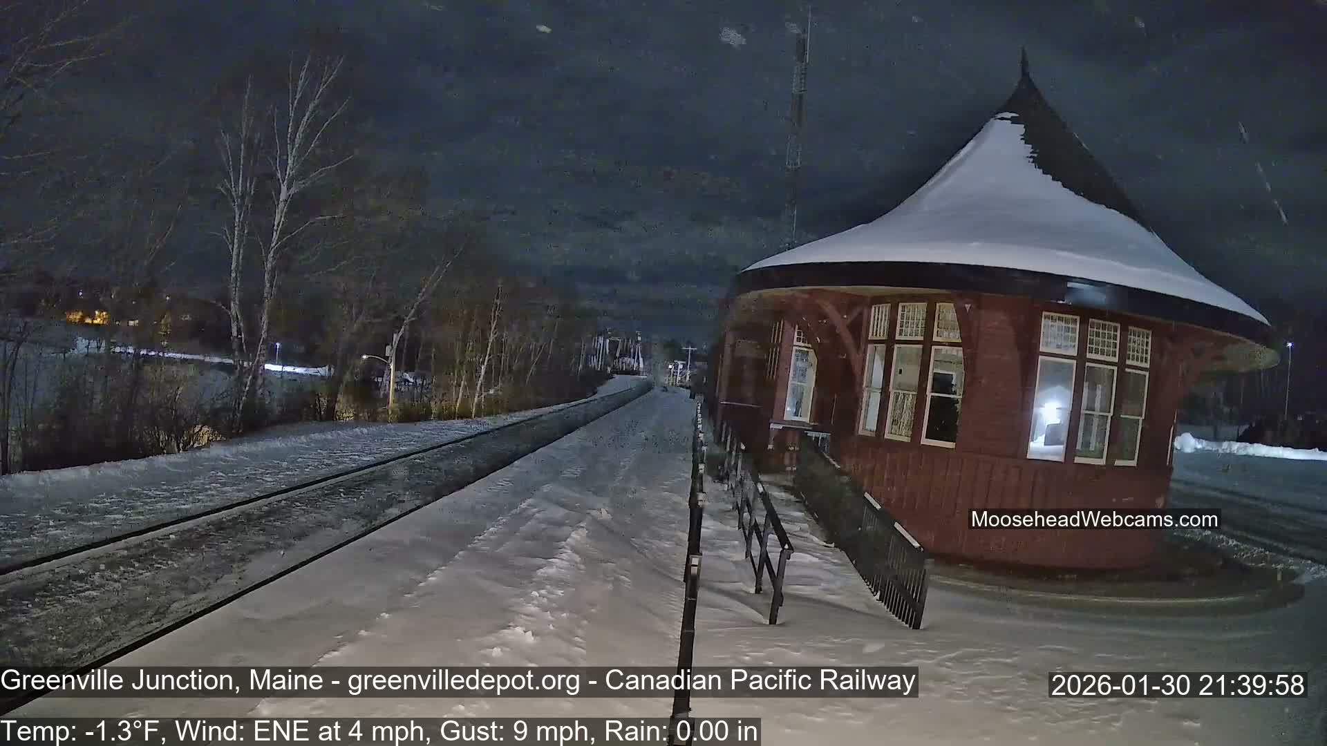 Canadian Pacific Railway , Live Cam , Greenville Junction - Greenville , Maine ,USA