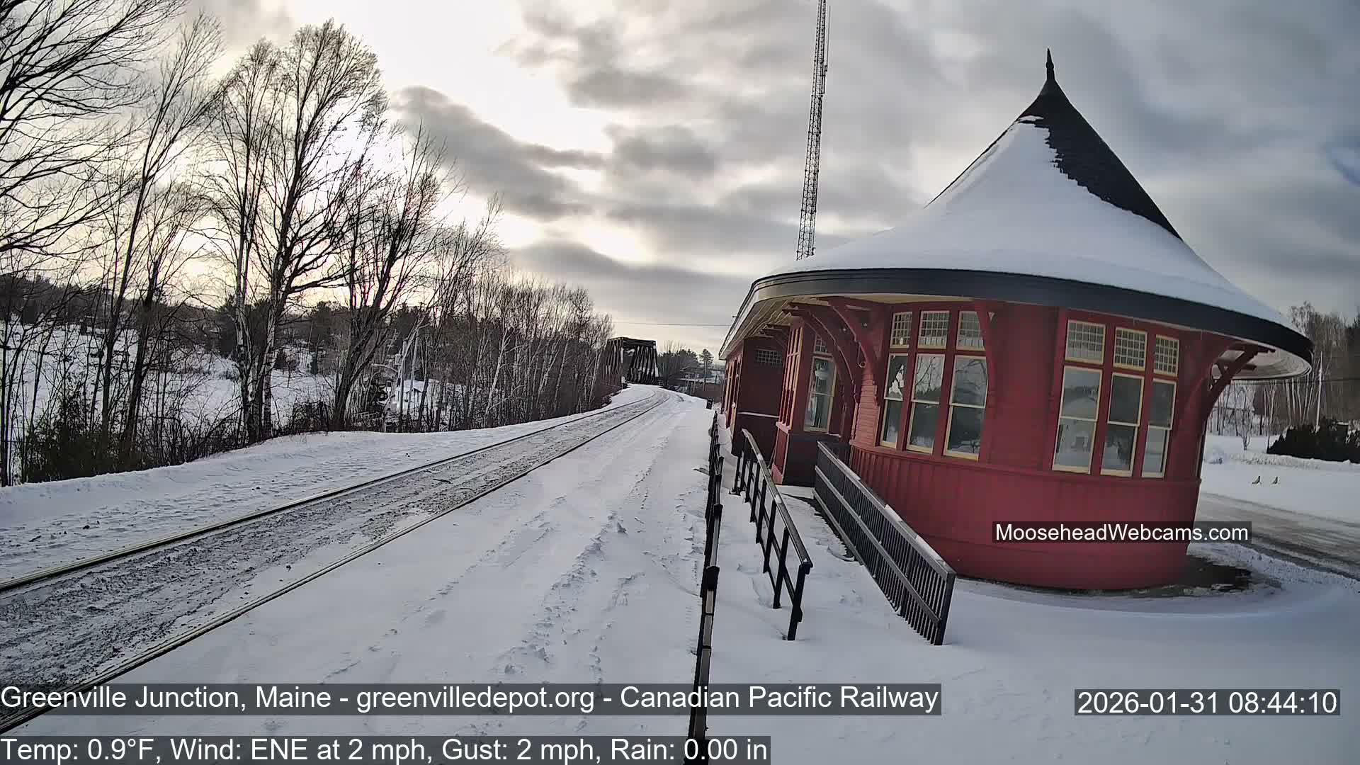 Canadian Pacific Railway , Live Cam , Greenville Junction - Greenville , Maine ,USA