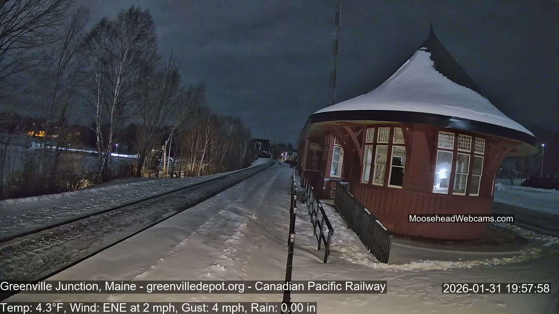 Canadian Pacific Railway , Live Cam , Greenville Junction - Greenville , Maine ,USA
