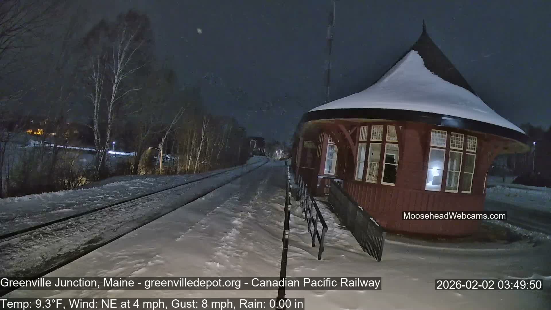 Canadian Pacific Railway , Live Cam , Greenville Junction - Greenville , Maine ,USA