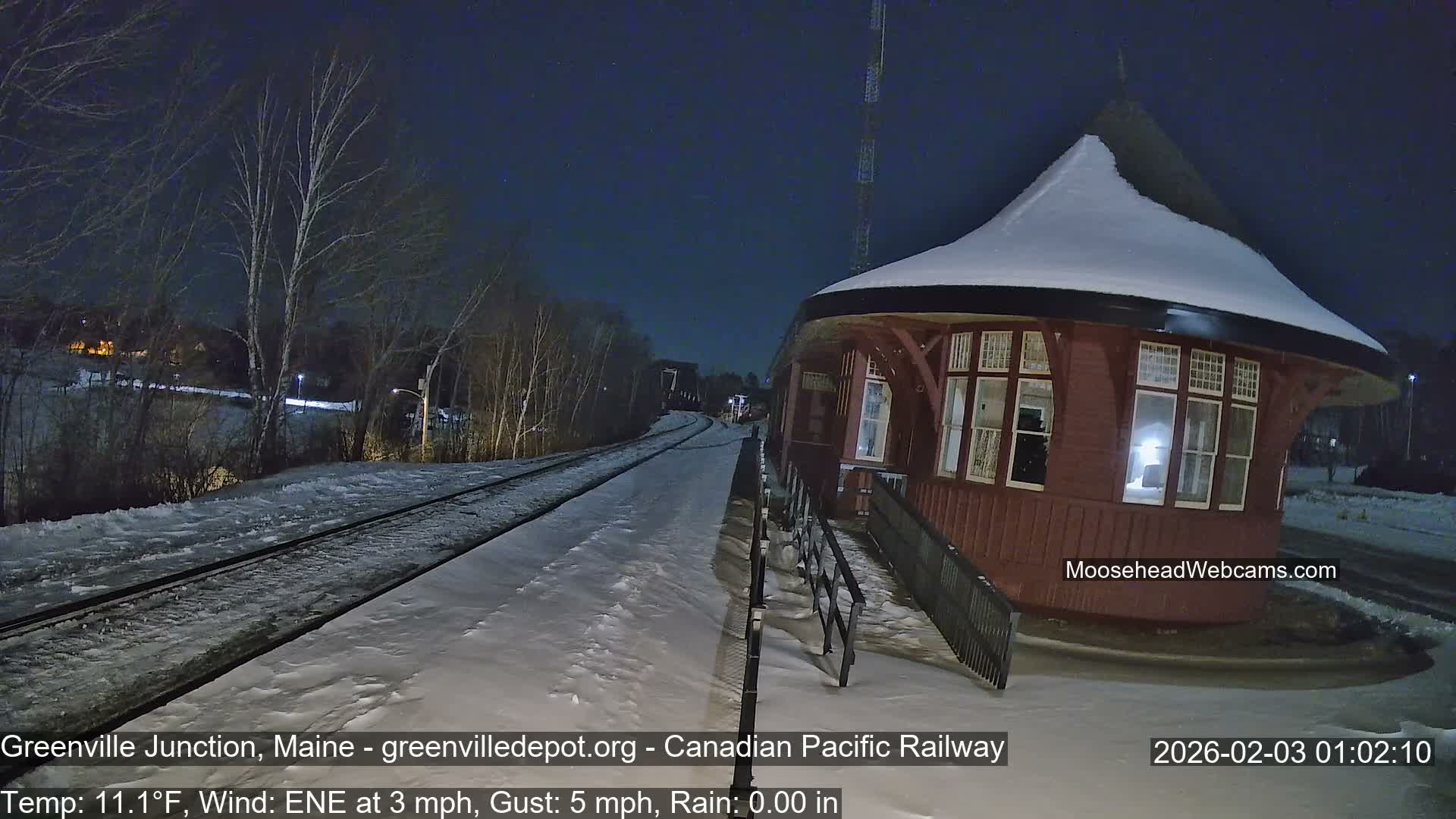 Canadian Pacific Railway , Live Cam , Greenville Junction - Greenville , Maine ,USA