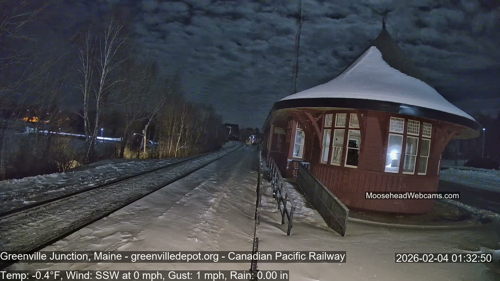 Canadian Pacific Railway , Live Cam , Greenville Junction - Greenville , Maine ,USA