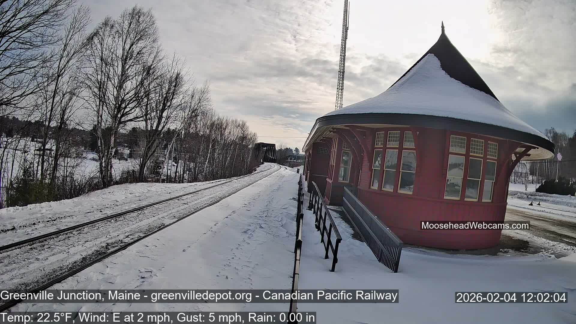 Canadian Pacific Railway , Live Cam , Greenville Junction - Greenville , Maine ,USA