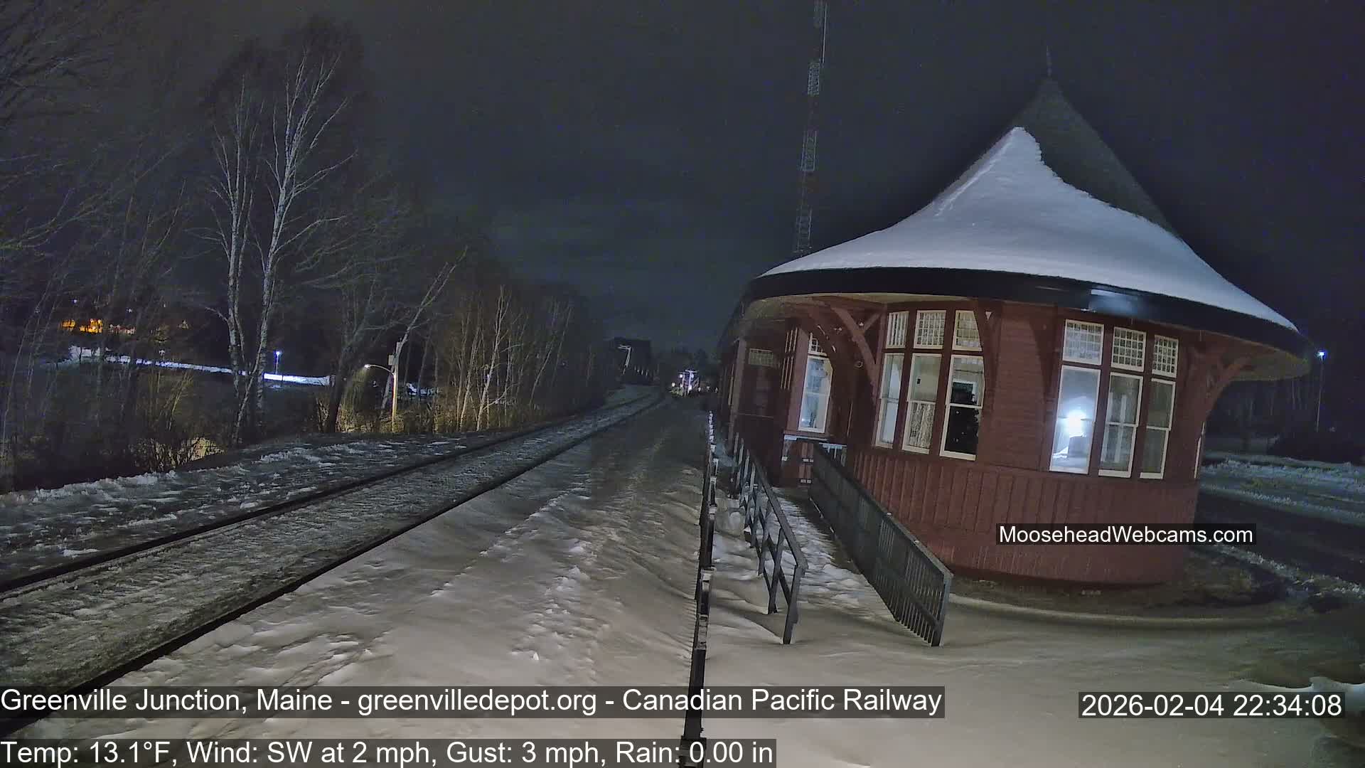 Canadian Pacific Railway , Live Cam , Greenville Junction - Greenville , Maine ,USA