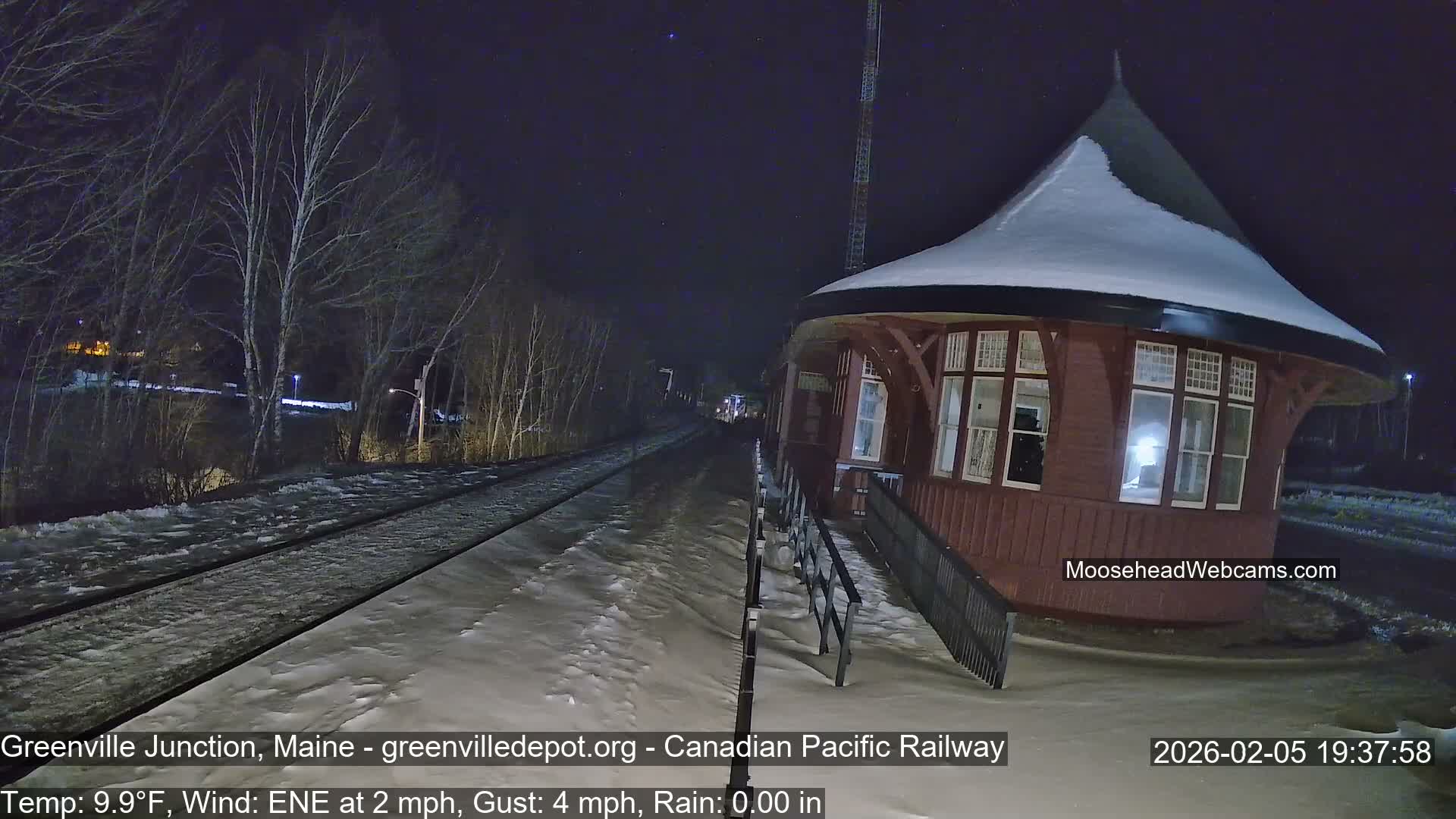 Canadian Pacific Railway , Live Cam , Greenville Junction - Greenville , Maine ,USA