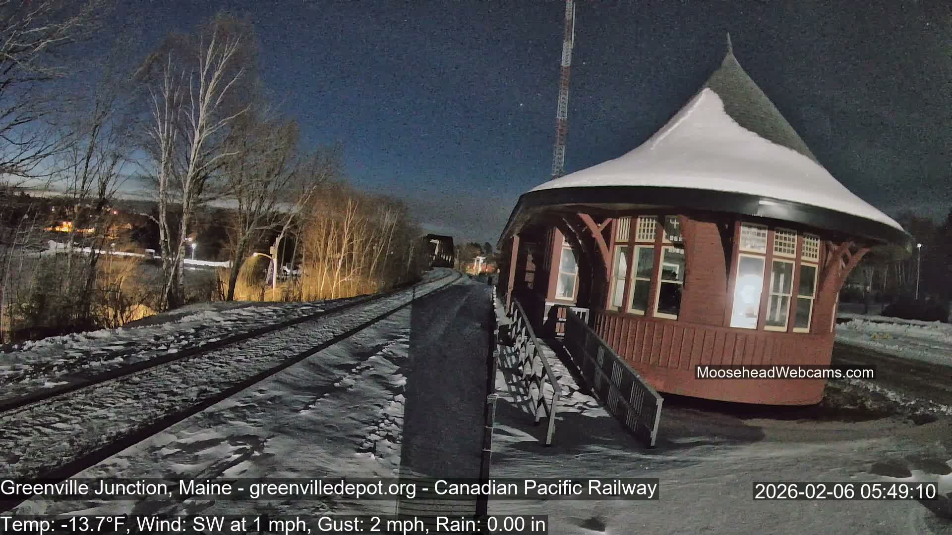 Canadian Pacific Railway , Live Cam , Greenville Junction - Greenville , Maine ,USA