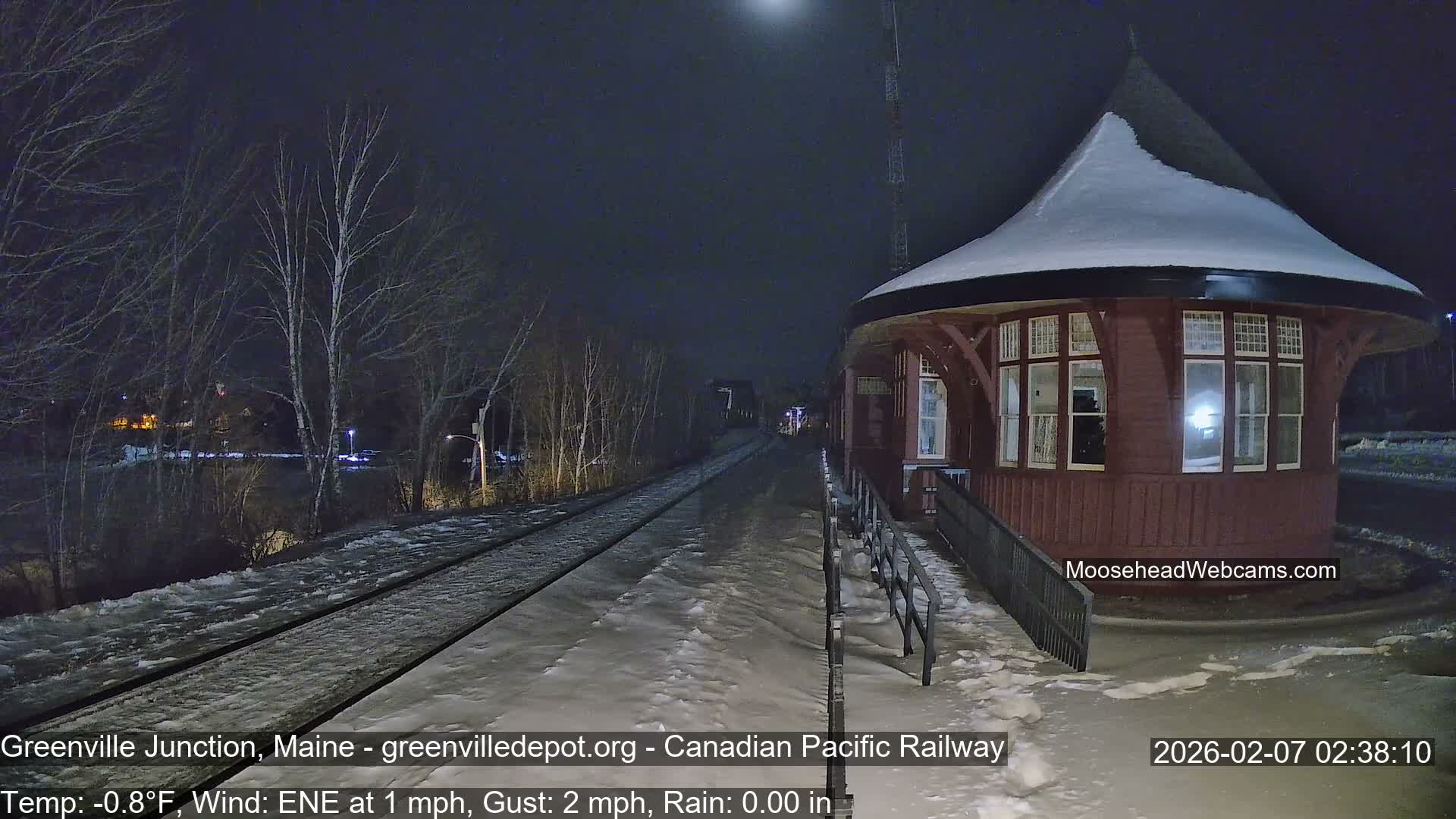 Canadian Pacific Railway , Live Cam , Greenville Junction - Greenville , Maine ,USA