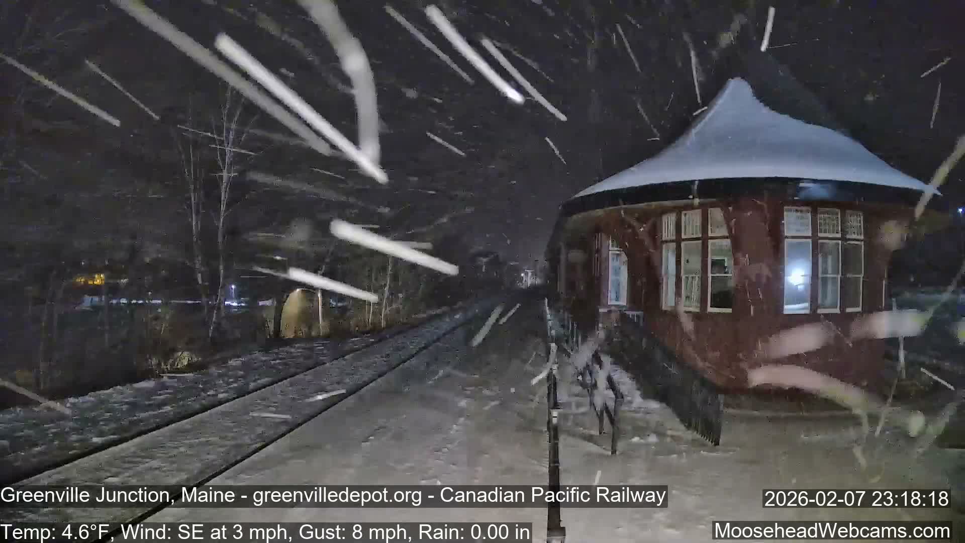 Canadian Pacific Railway , Live Cam , Greenville Junction - Greenville , Maine ,USA