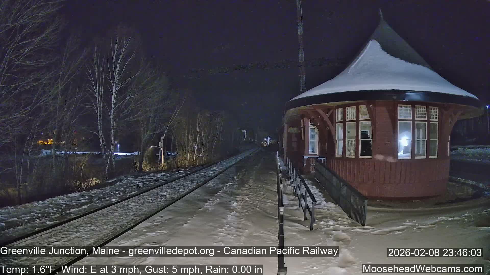 Canadian Pacific Railway , Live Cam , Greenville Junction - Greenville , Maine ,USA