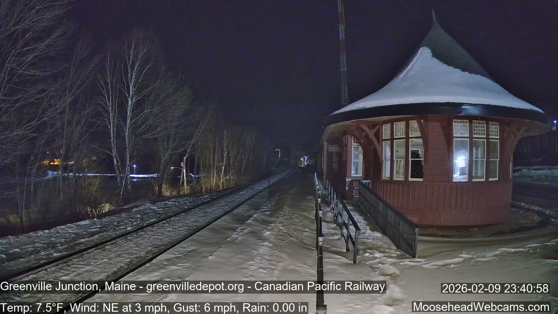Canadian Pacific Railway , Live Cam , Greenville Junction - Greenville , Maine ,USA
