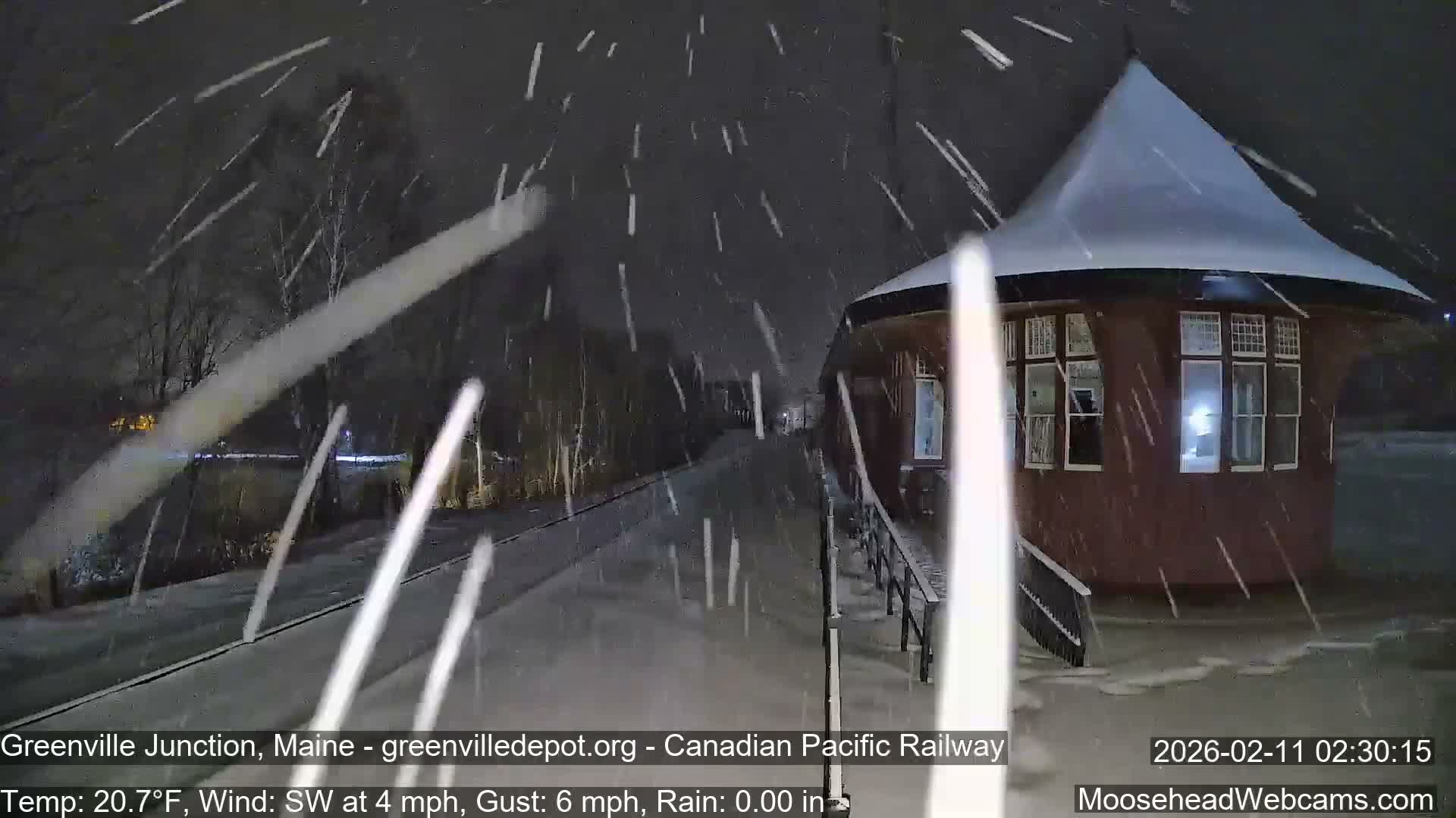 Canadian Pacific Railway , Live Cam , Greenville Junction - Greenville , Maine ,USA