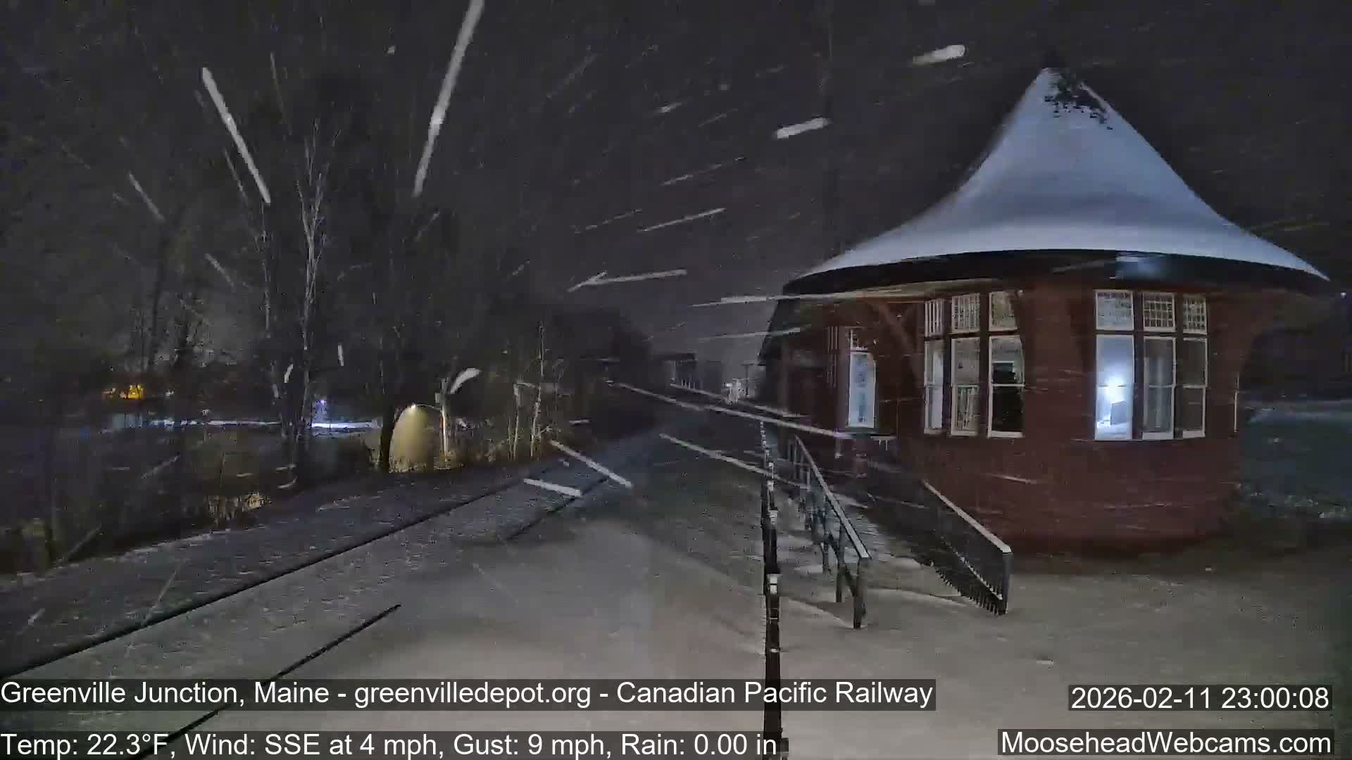 Canadian Pacific Railway , Live Cam , Greenville Junction - Greenville , Maine ,USA
