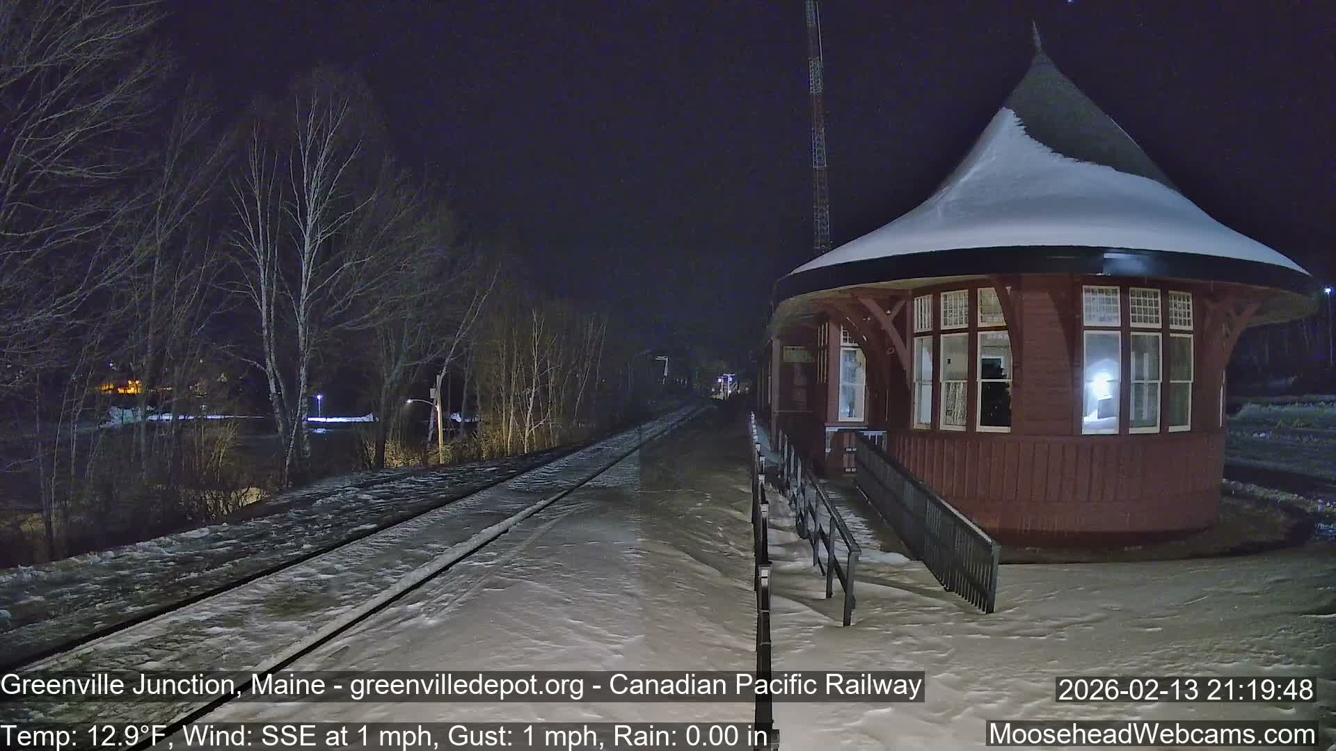 Canadian Pacific Railway , Live Cam , Greenville Junction - Greenville , Maine ,USA