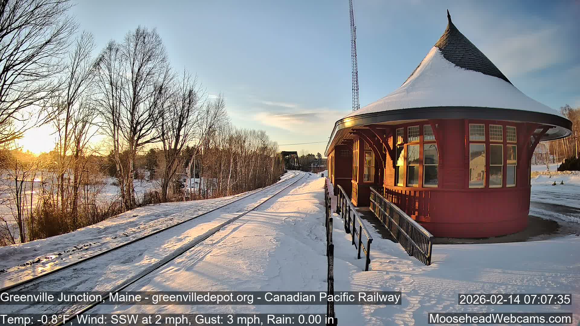 Canadian Pacific Railway , Live Cam , Greenville Junction - Greenville , Maine ,USA