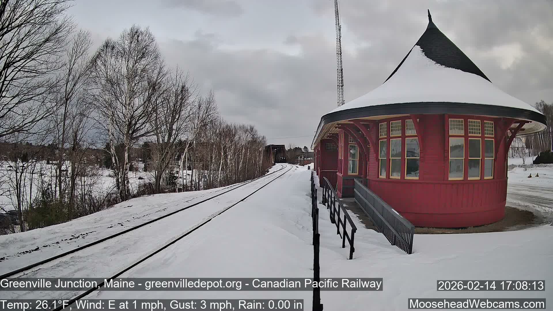 Canadian Pacific Railway , Live Cam , Greenville Junction - Greenville , Maine ,USA