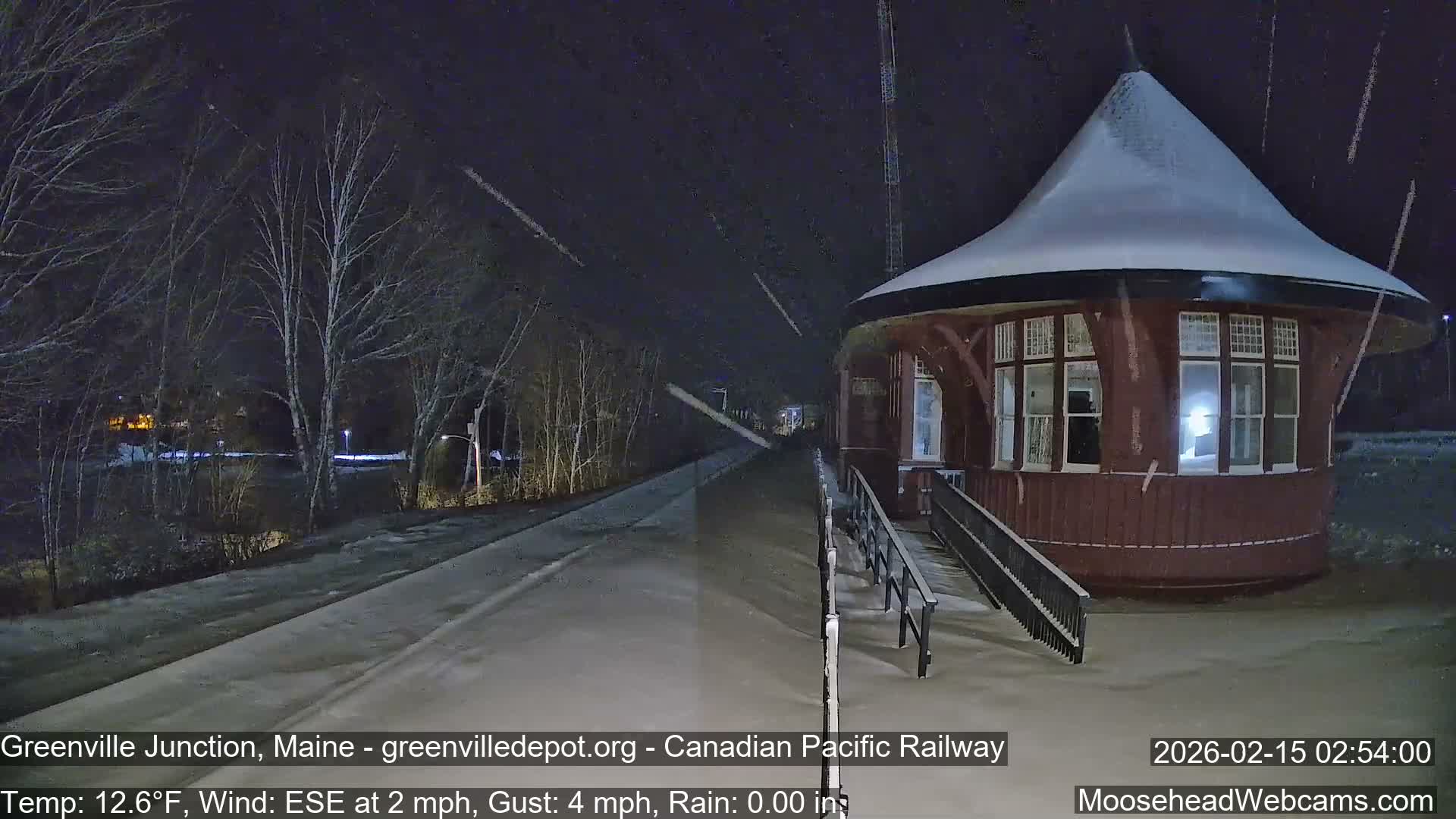Canadian Pacific Railway , Live Cam , Greenville Junction - Greenville , Maine ,USA