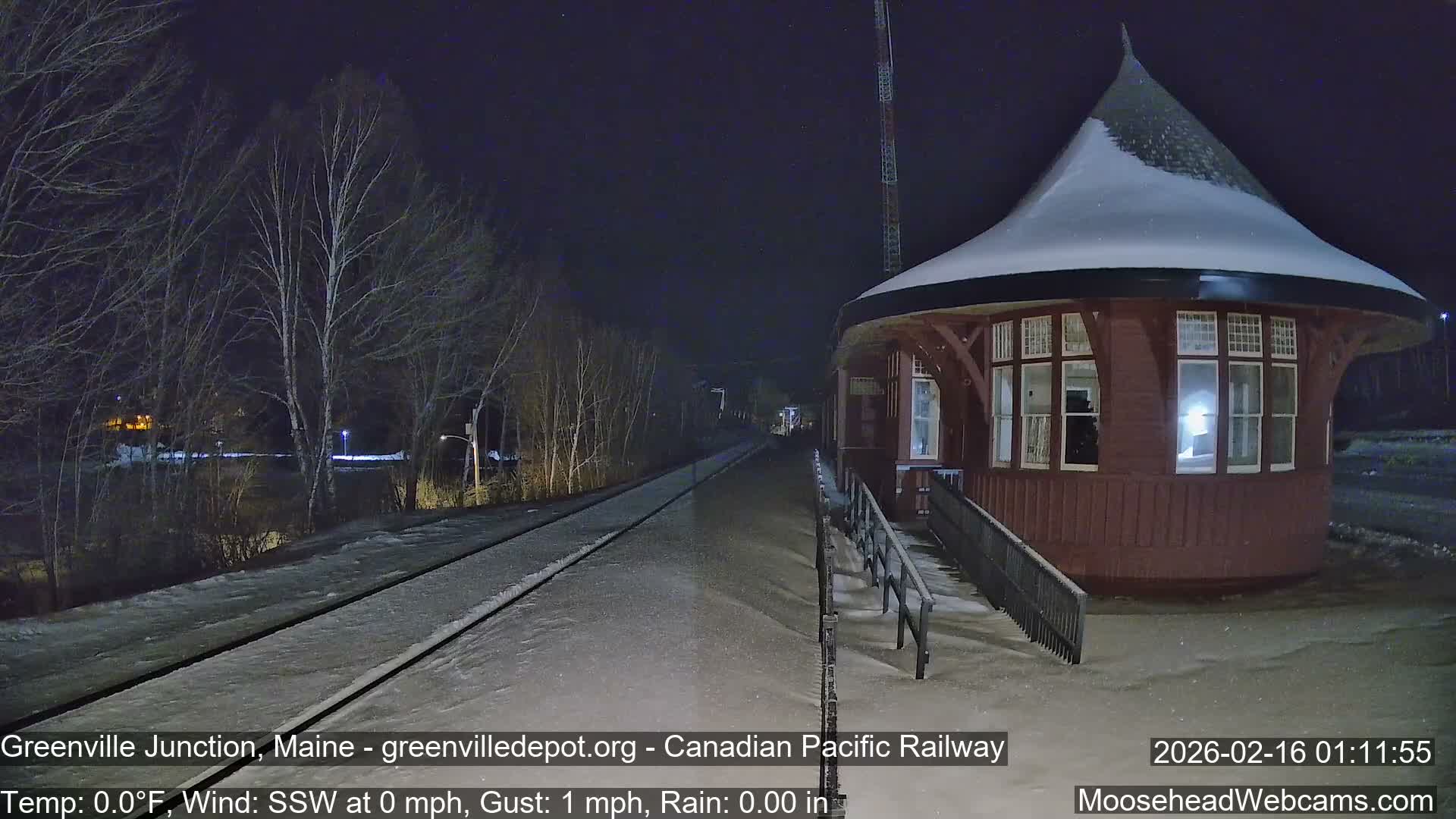 Canadian Pacific Railway , Live Cam , Greenville Junction - Greenville , Maine ,USA