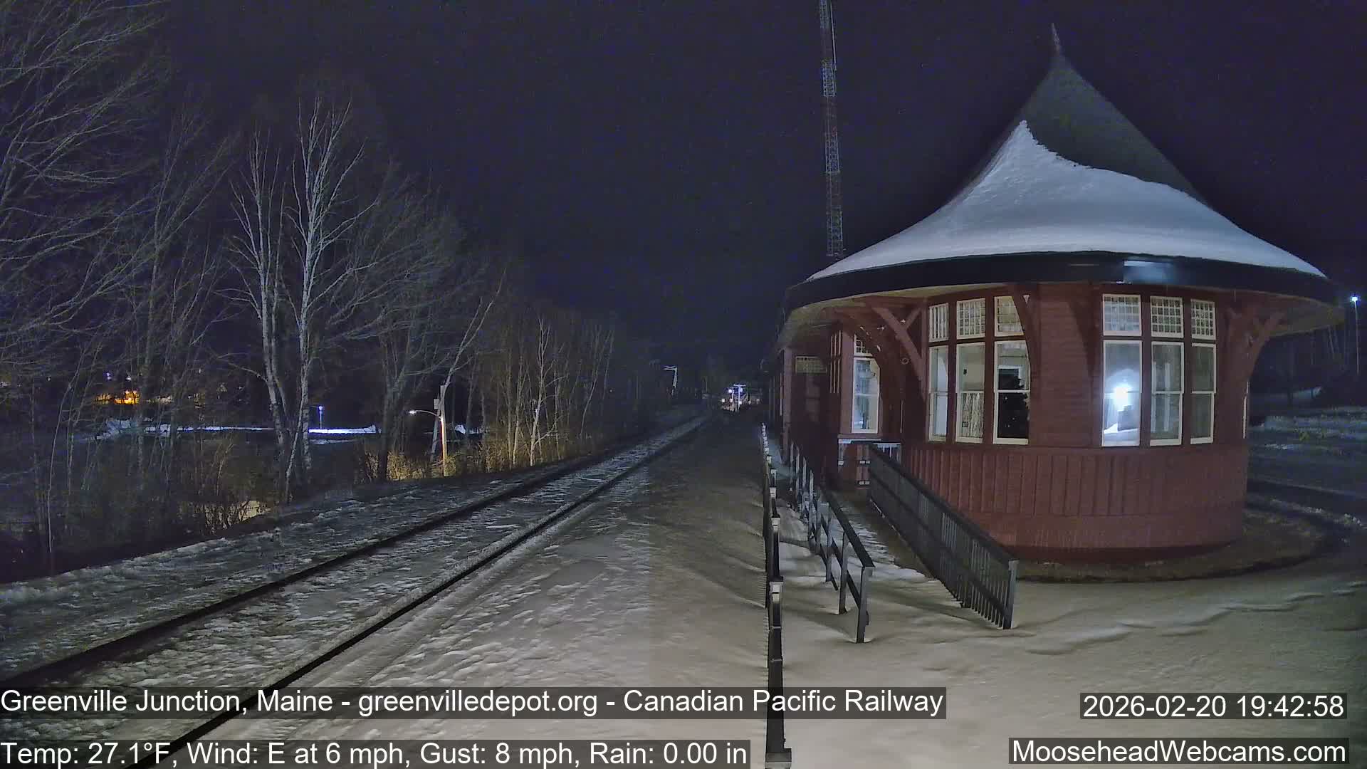 Canadian Pacific Railway , Live Cam , Greenville Junction - Greenville , Maine ,USA