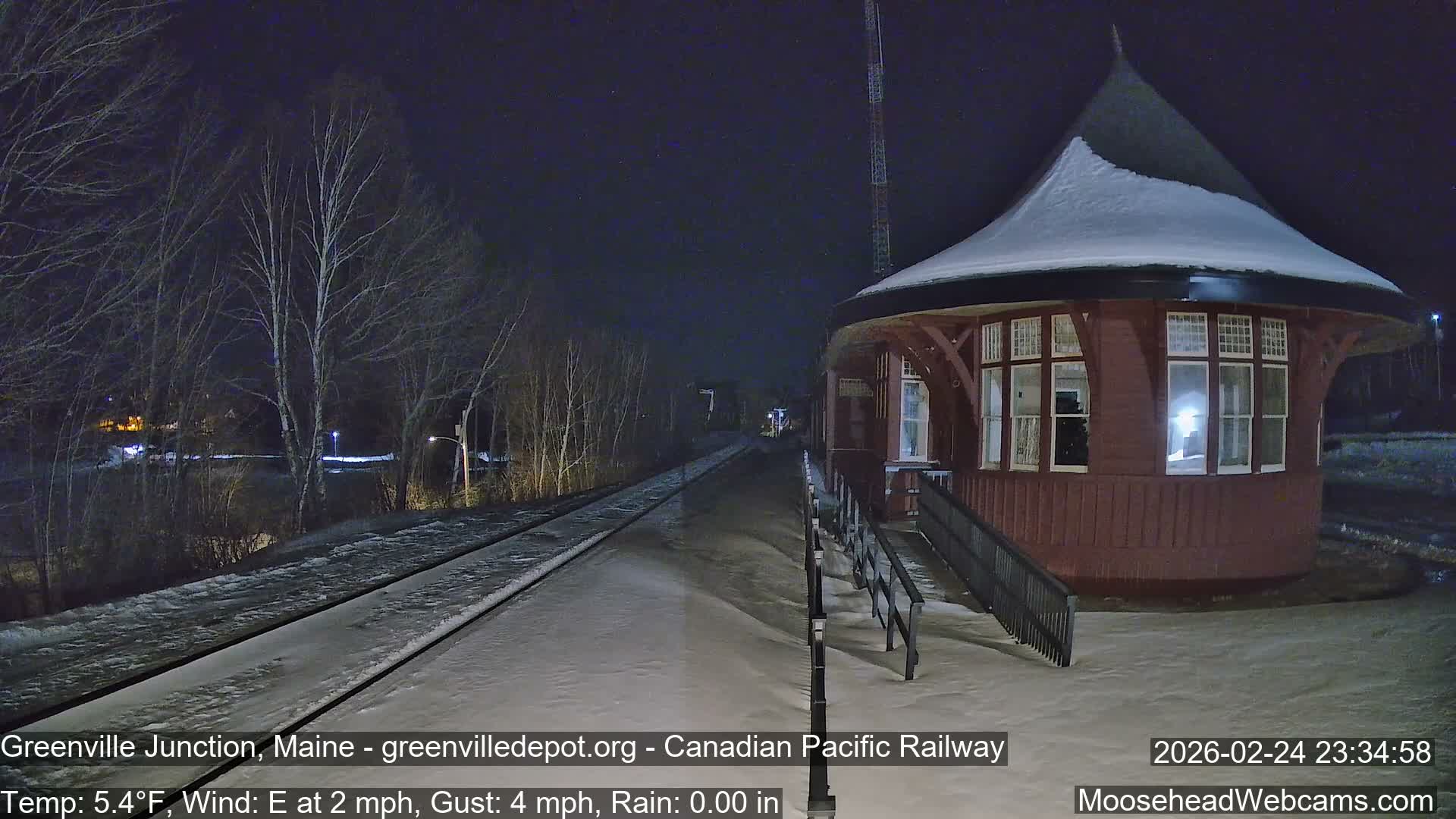 Canadian Pacific Railway , Live Cam , Greenville Junction - Greenville , Maine ,USA
