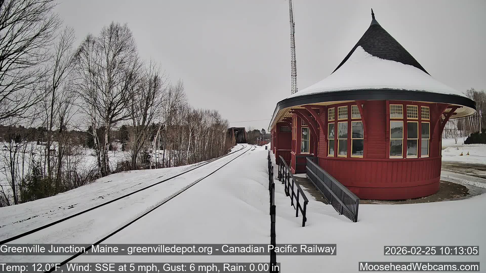 Canadian Pacific Railway , Live Cam , Greenville Junction - Greenville , Maine ,USA