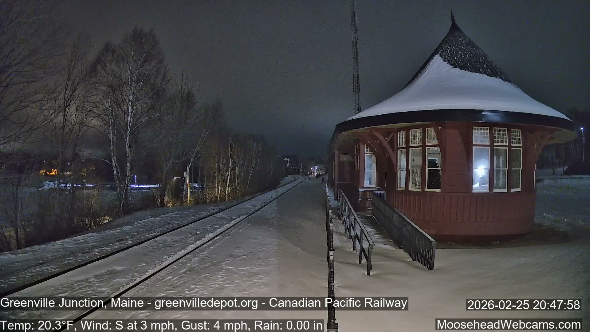 Canadian Pacific Railway , Live Cam , Greenville Junction - Greenville , Maine ,USA