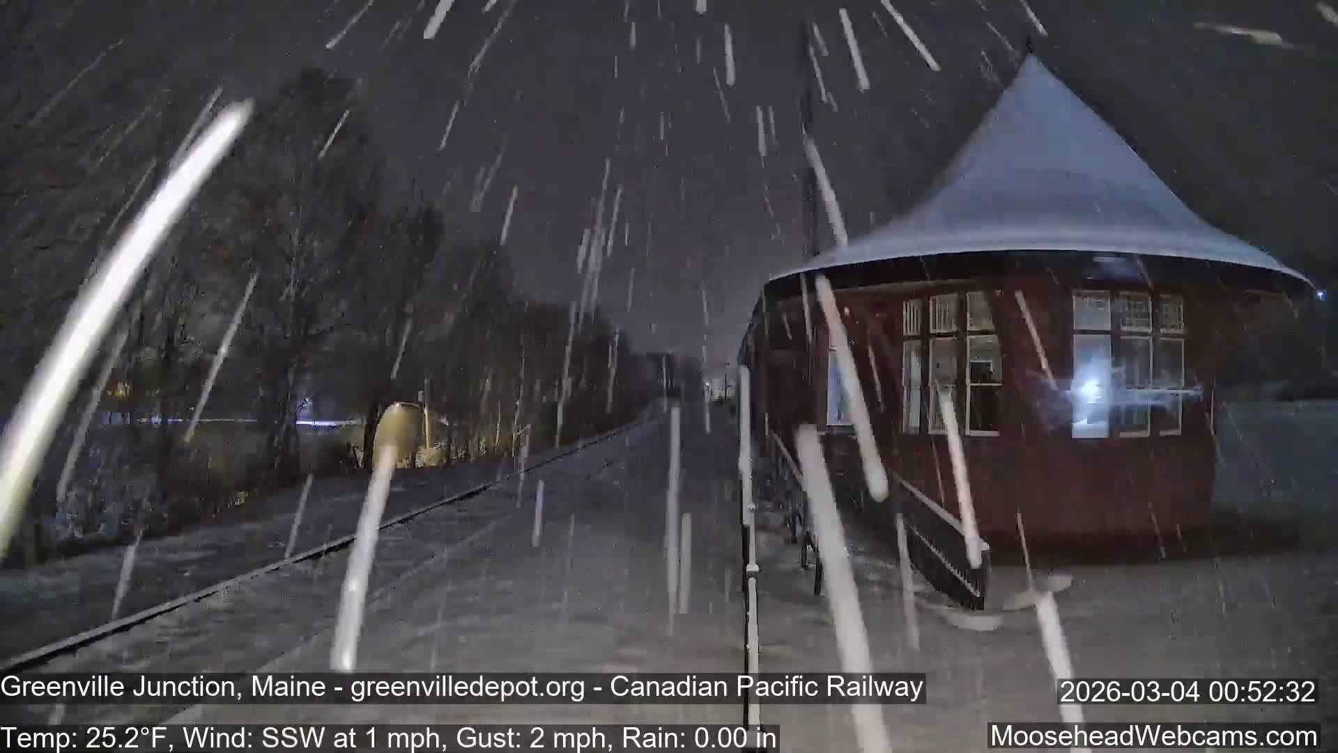 Canadian Pacific Railway , Live Cam , Greenville Junction - Greenville , Maine ,USA