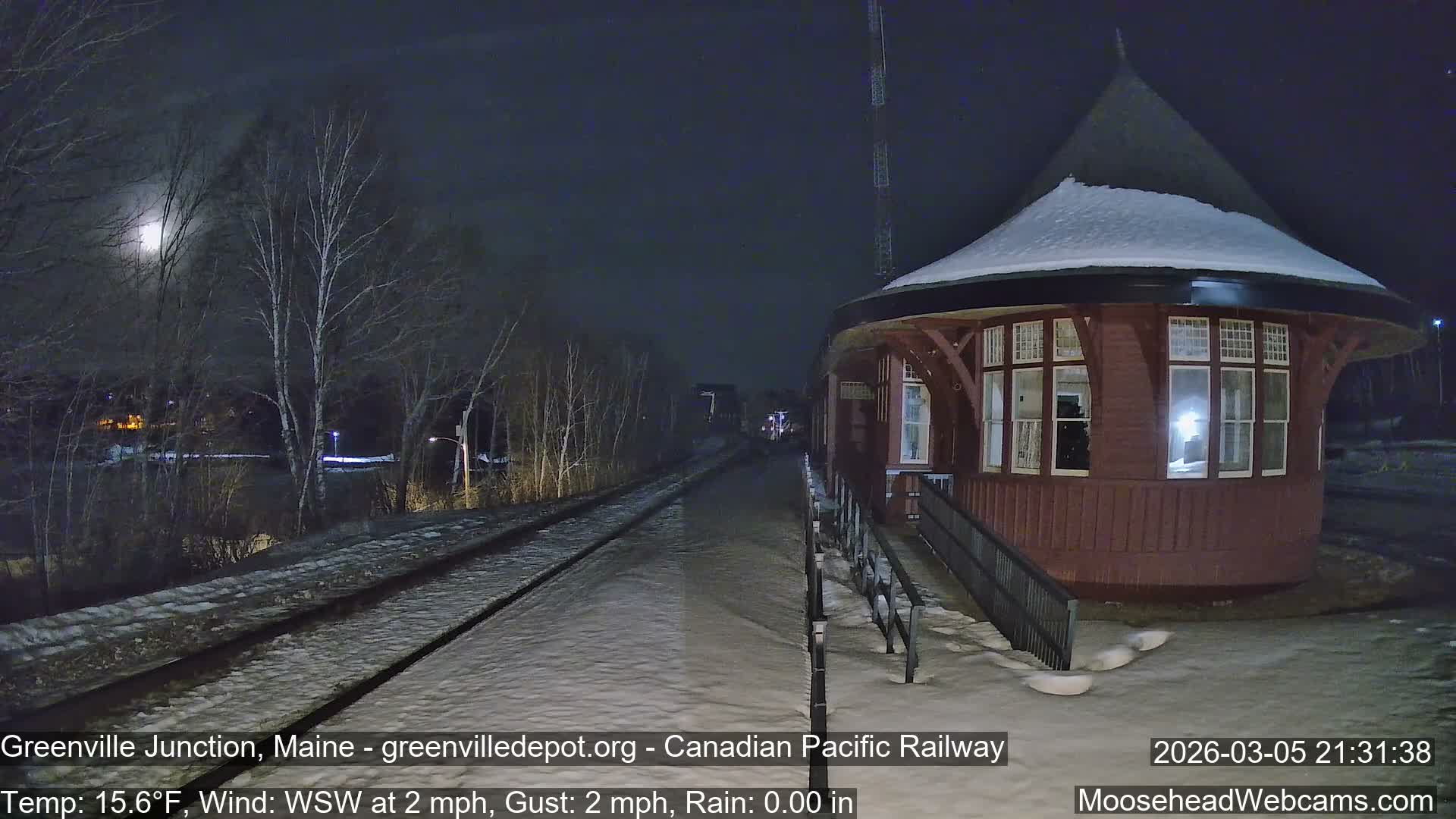 Canadian Pacific Railway , Live Cam , Greenville Junction - Greenville , Maine ,USA