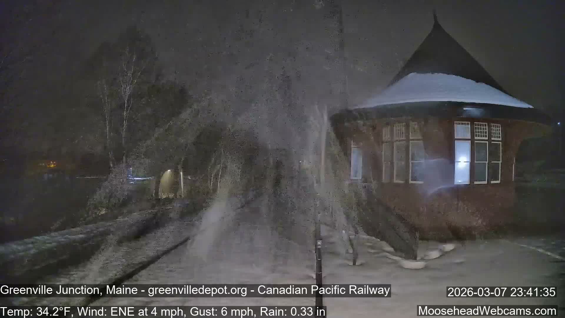 Canadian Pacific Railway , Live Cam , Greenville Junction - Greenville , Maine ,USA