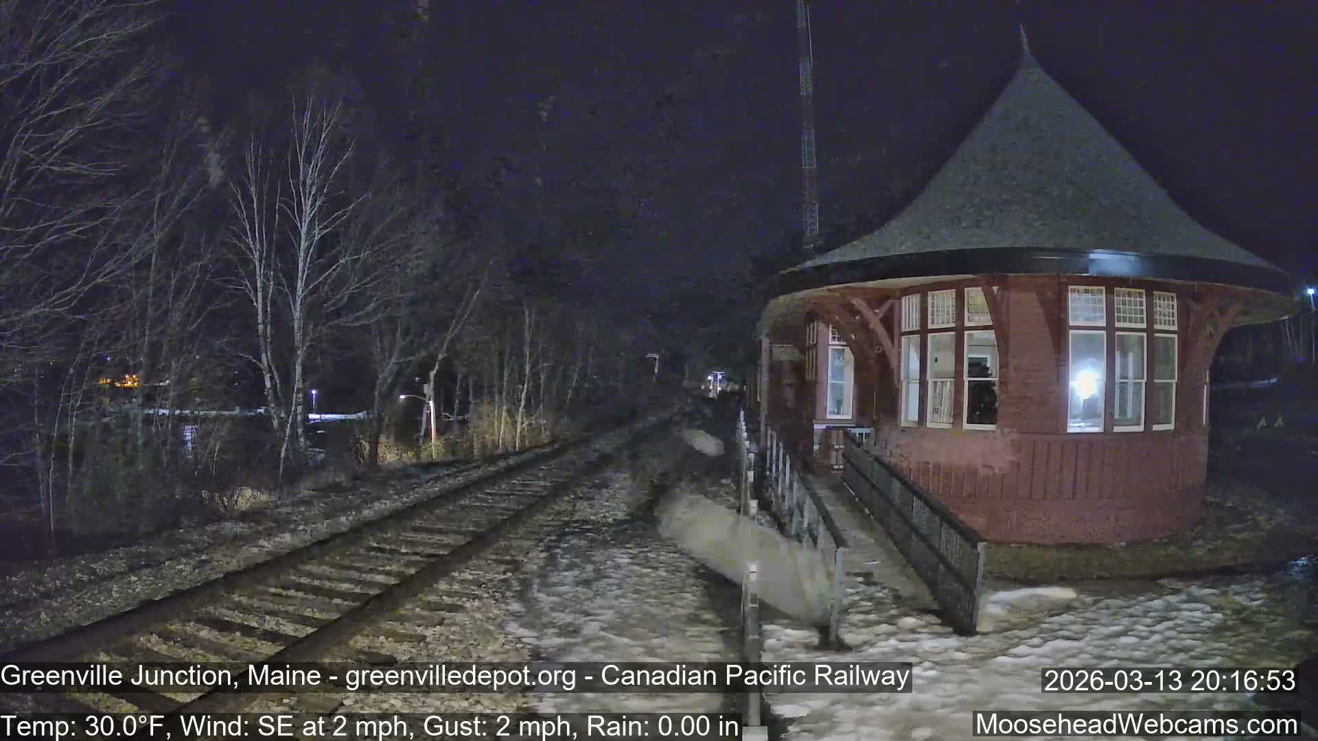 Canadian Pacific Railway , Live Cam , Greenville Junction - Greenville , Maine ,USA
