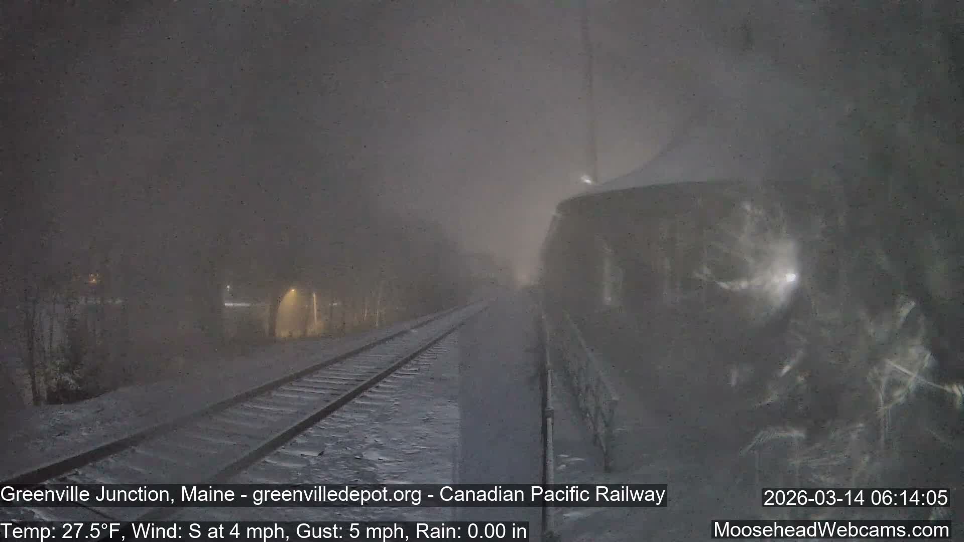 Canadian Pacific Railway , Live Cam , Greenville Junction - Greenville , Maine ,USA