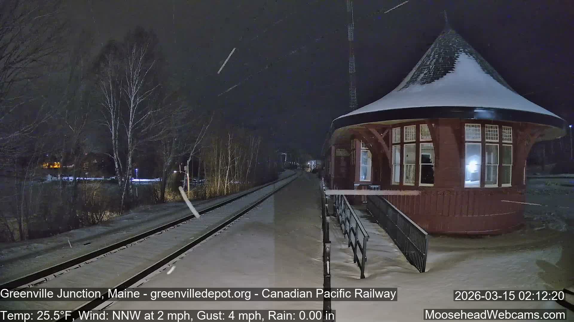 Canadian Pacific Railway , Live Cam , Greenville Junction - Greenville , Maine ,USA