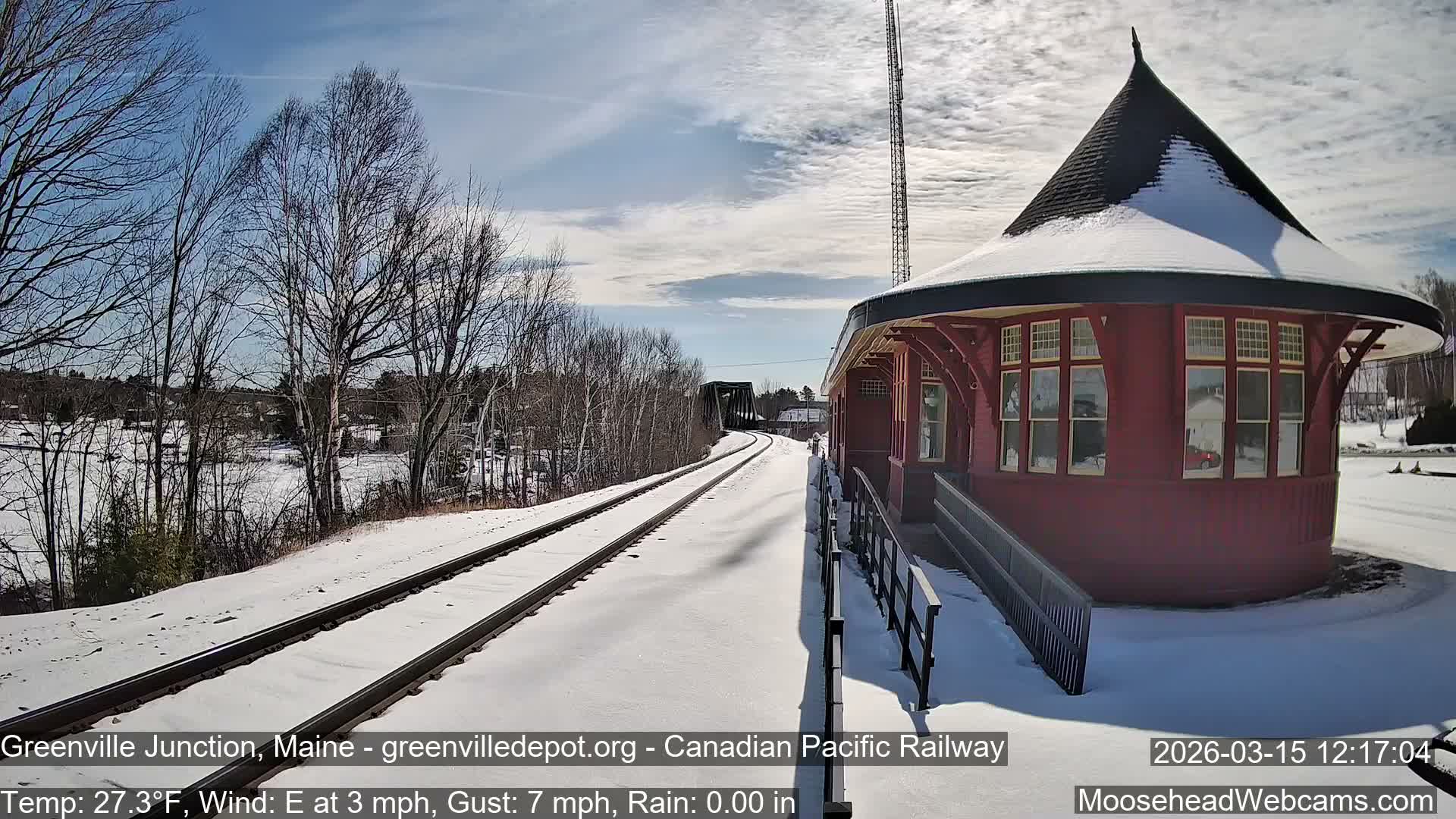 Canadian Pacific Railway , Live Cam , Greenville Junction - Greenville , Maine ,USA