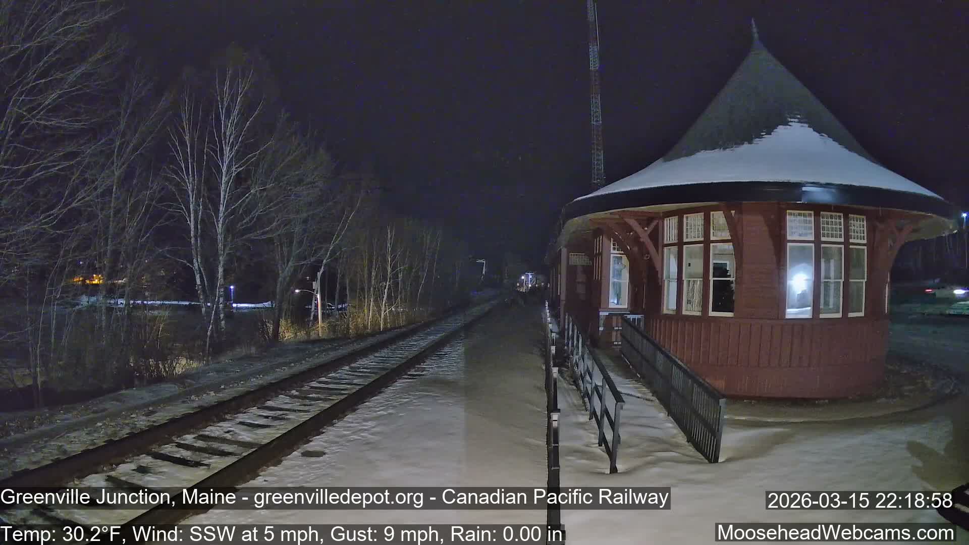 Canadian Pacific Railway , Live Cam , Greenville Junction - Greenville , Maine ,USA