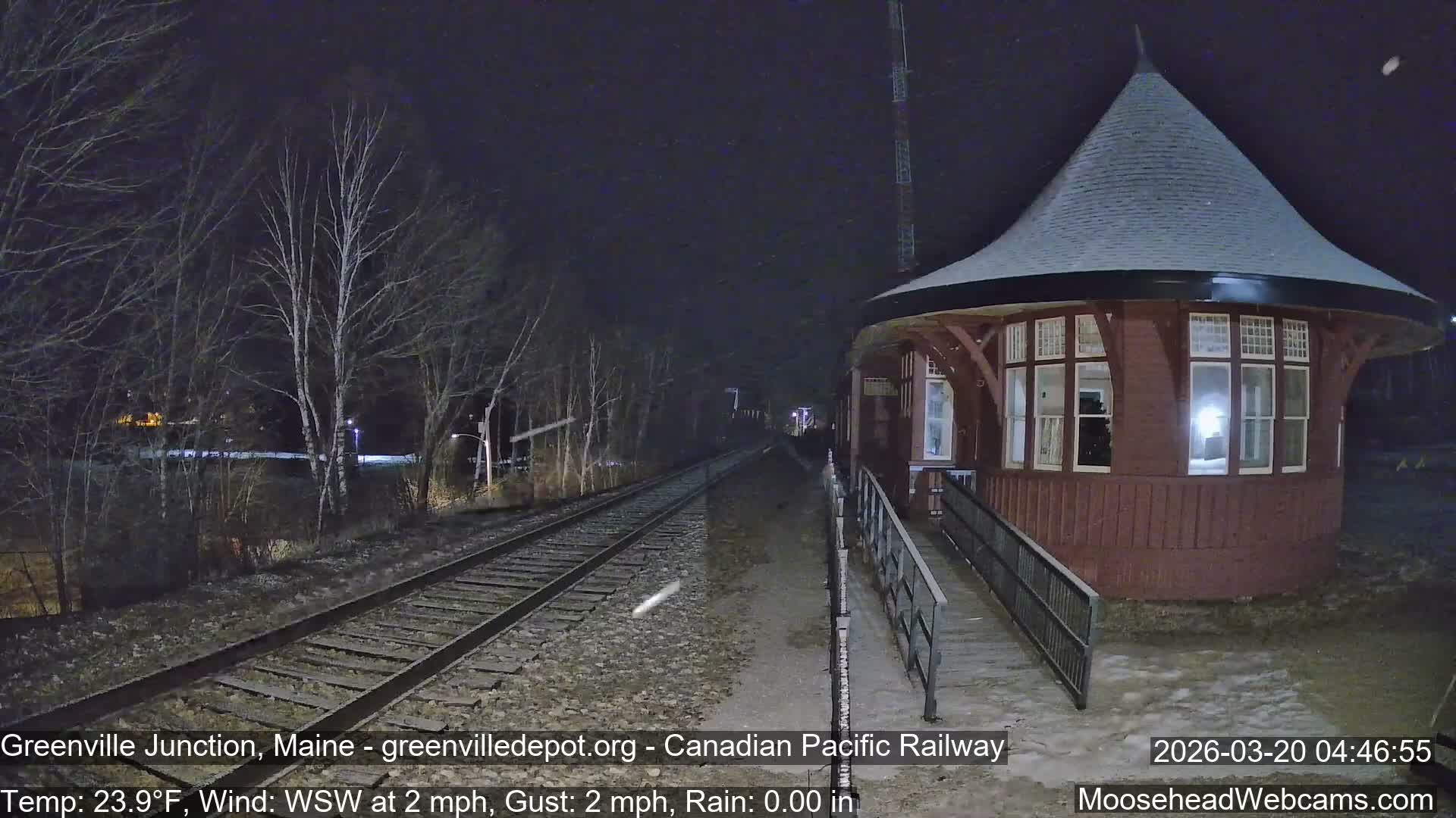Canadian Pacific Railway , Live Cam , Greenville Junction - Greenville , Maine ,USA