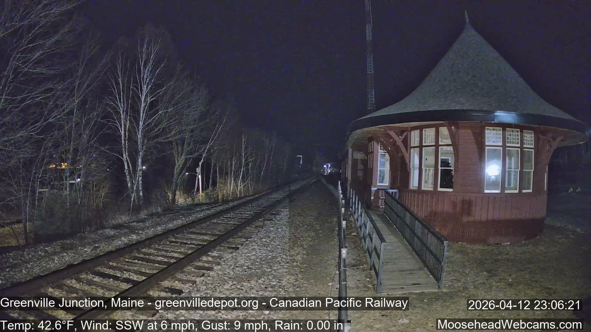 Canadian Pacific Railway , Live Cam , Greenville Junction - Greenville , Maine ,USA