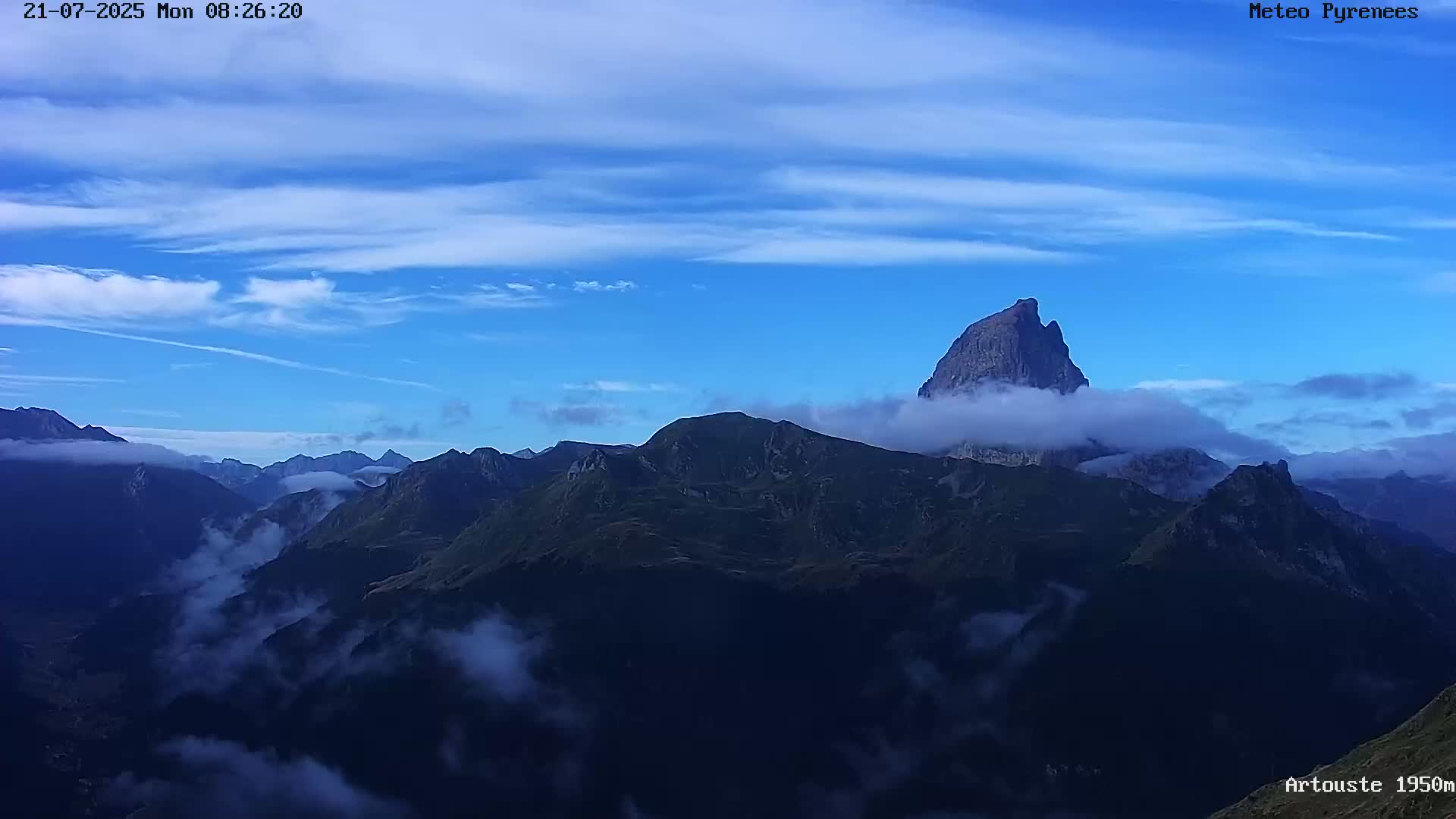 Laruns, Artouste Mount Live Cam - Oloron-Sainte-Marie, Pyrenees-Atlantiques, Nouvelle-Aquitaine, France