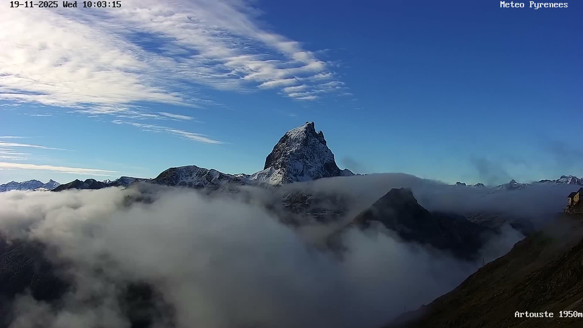 Laruns, Artouste Mount Live Cam - Oloron-Sainte-Marie, Pyrenees-Atlantiques, Nouvelle-Aquitaine, France