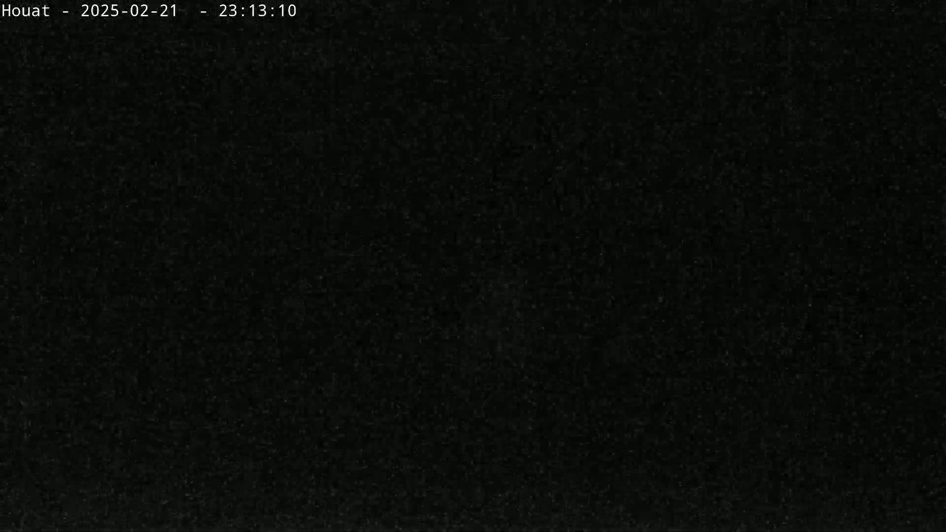 The image shows a completely black, grainy field.