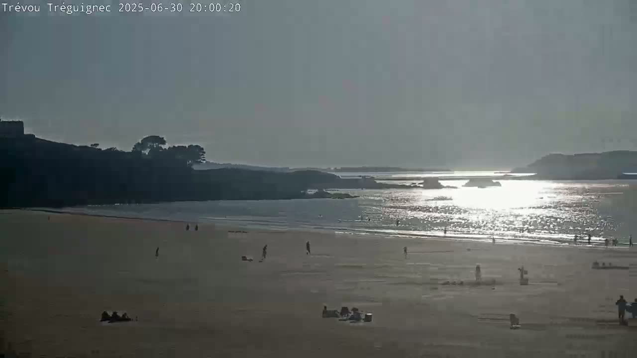 Trévou-Tréguignec, Plage de Trestel Beach Live Cam - Lannion, Côtes-d'Armor, Bretagne, France