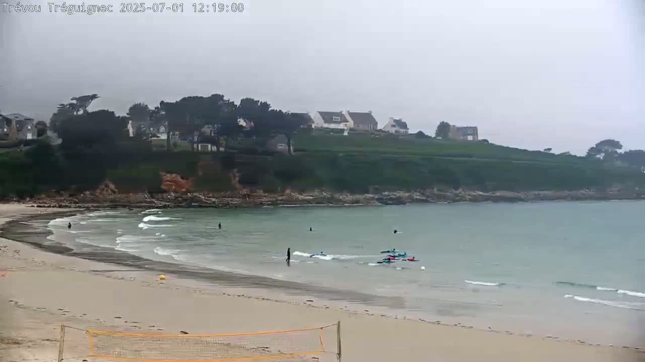 Trévou-Tréguignec, Plage de Trestel Beach Live Cam - Lannion, Côtes-d'Armor, Bretagne, France