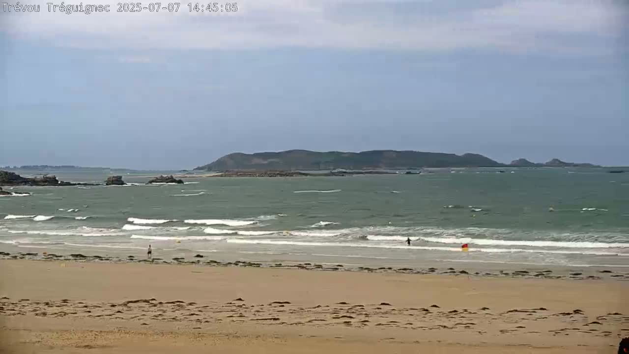 Trévou-Tréguignec, Plage de Trestel Beach Live Cam - Lannion, Côtes-d'Armor, Bretagne, France
